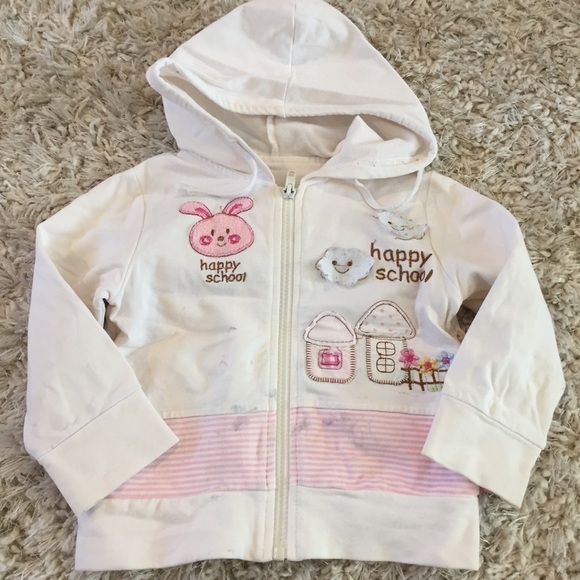 Toddler Girls Cotton Zip Up Hooded Sweatshirt - Picture 3 of 11